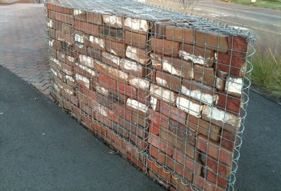 small recycled gabion bricks