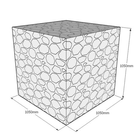 1050mm cube