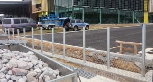 gabion support post layout