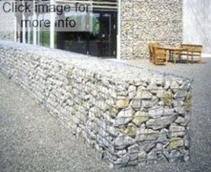 gabion stone fence