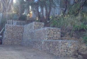 gabion wall with surcharge