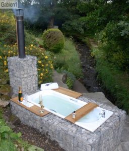 gabion outdoor bath