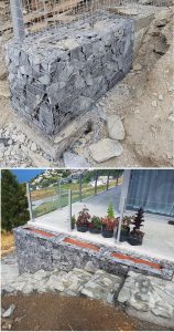 stepped gabion foundation example