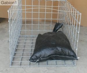 first gabion sack installed