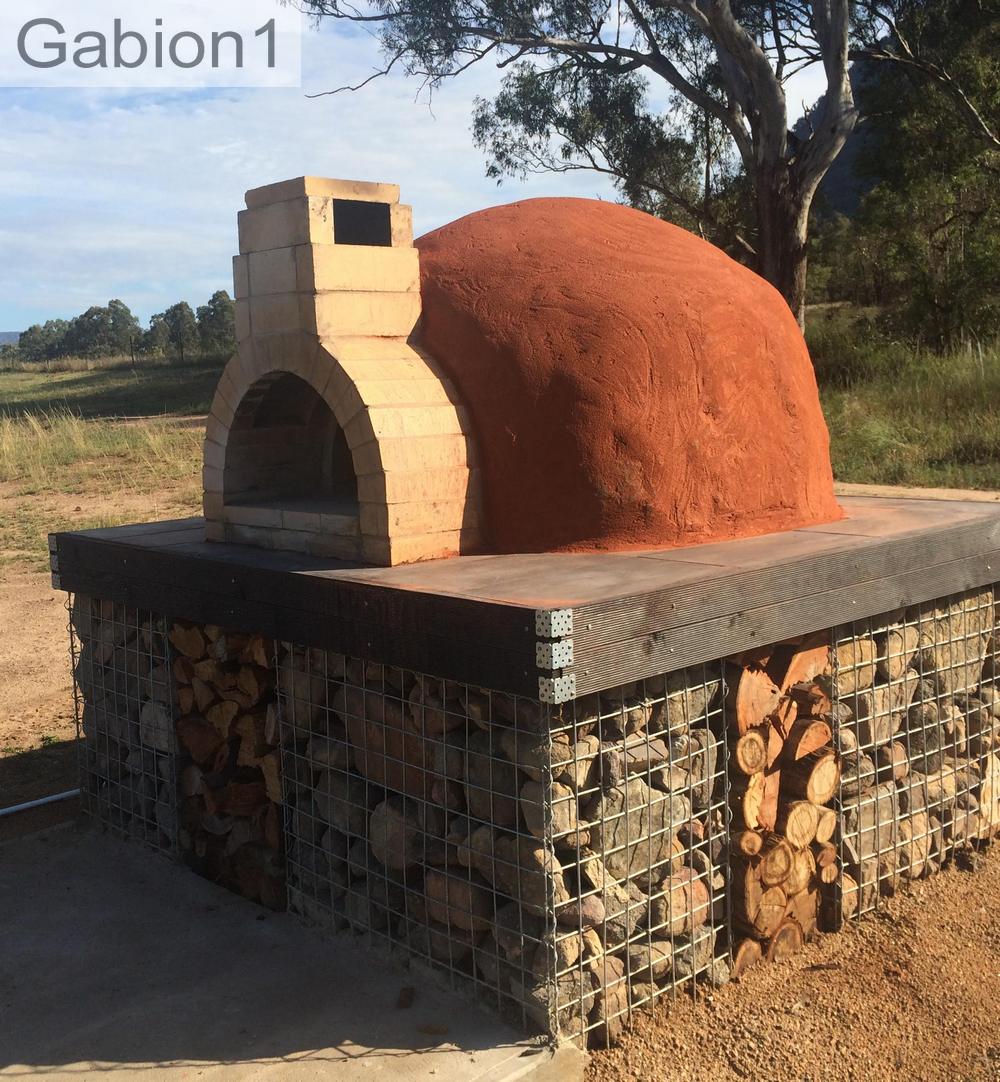 gabion pizza oven base large