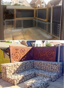 gabion fence supports